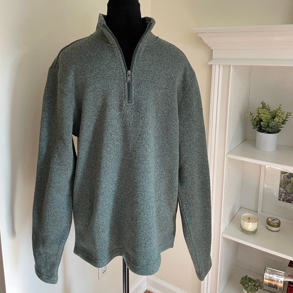 Old Navy Mens Heathered Fleece Quarter Zip, Size M, NWT